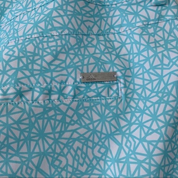 Adidas Teal Blue Abstract Golf Athletic Shorts Size 14 - Picture 6 of 6